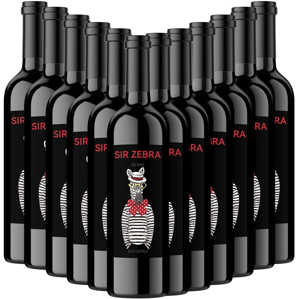 12 Bottles - Sir Zebra Shiraz 750ml 2024 Red Wine South Australia Vineyards