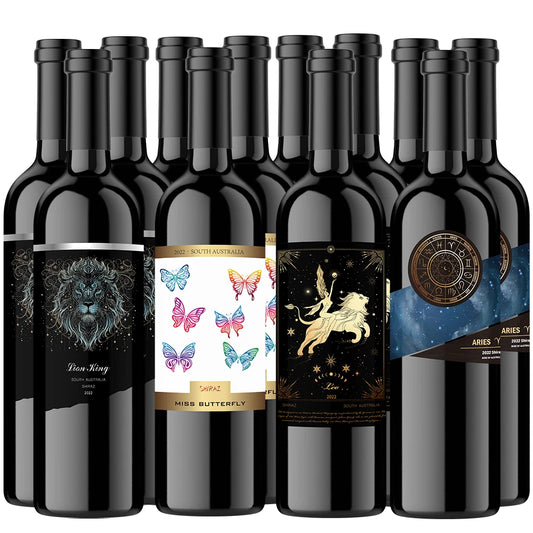 12 Bottle - Mixed Shiraz 750ml Red Wine South Australia Vineyards Set4
