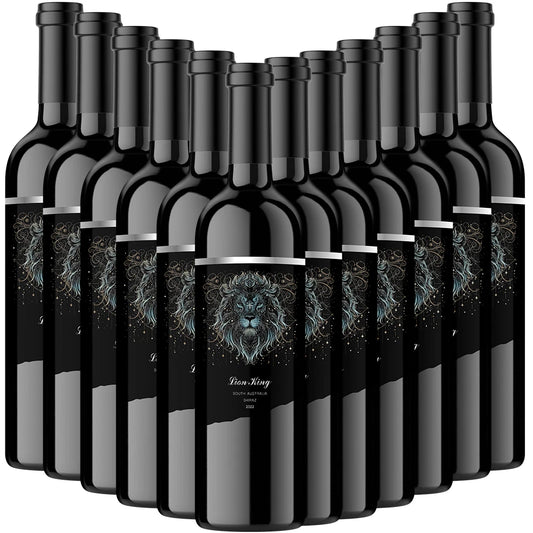 12 Bottles - Lion King Shiraz 750ml 2024 Red Wine South Australia Vineyards