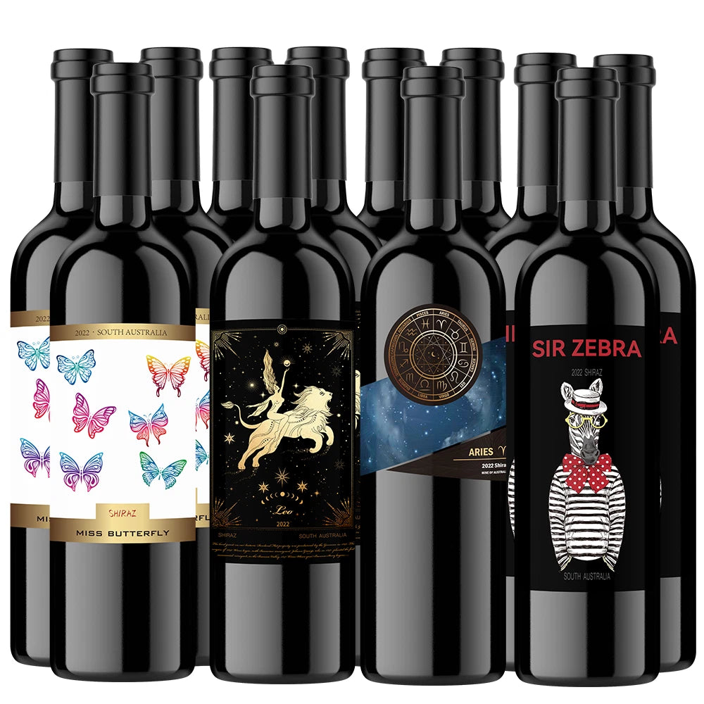 12 Bottle - Mixed Shiraz 750ml Red Wine South Australia Vineyards Set2