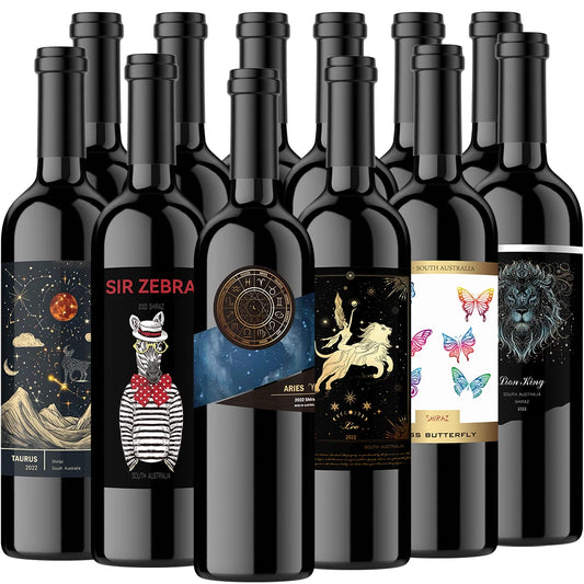 12 Bottle - Mixed Shiraz 750ml Red Wine South Australia Vineyards