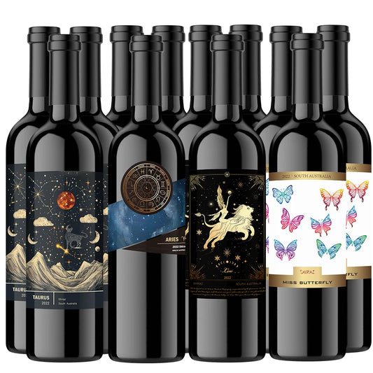 12 Bottle - Mixed Shiraz 750ml Red Wine South Australia Vineyards Set5